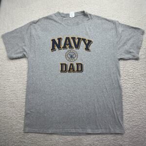 Soffe American TShirt Unisex Navy Dad Sz‎ XL Gray Short Sleeve Honor Courage EUC